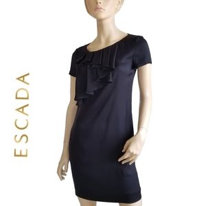 Escada Ruffled La Traviata Shift Dress